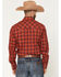 Image #4 - Wrangler Retro Men's Plaid Print Long Sleeve Snap Western Shirt - Tall, Red, hi-res