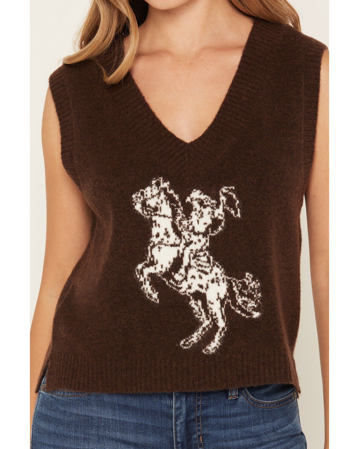 Image #3 - Z Supply Women's Horse Sweater Vest, Brown, hi-res