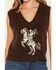 Image #3 - Z Supply Women's Horse Sweater Vest, Brown, hi-res