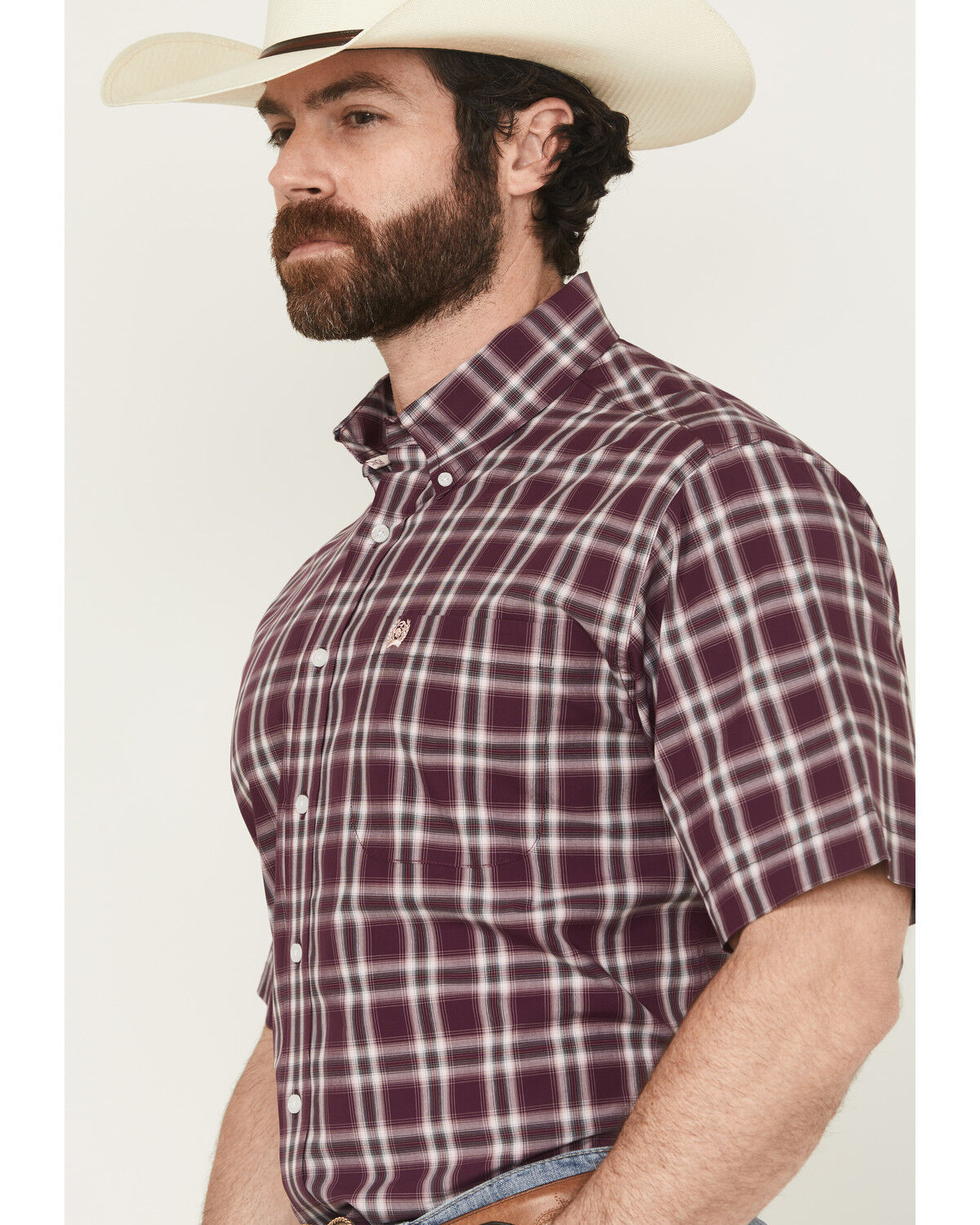 Cinch Men´s Plaid Print Short Sleeve Button-Down WesternShirt teamlce.in - Image 3