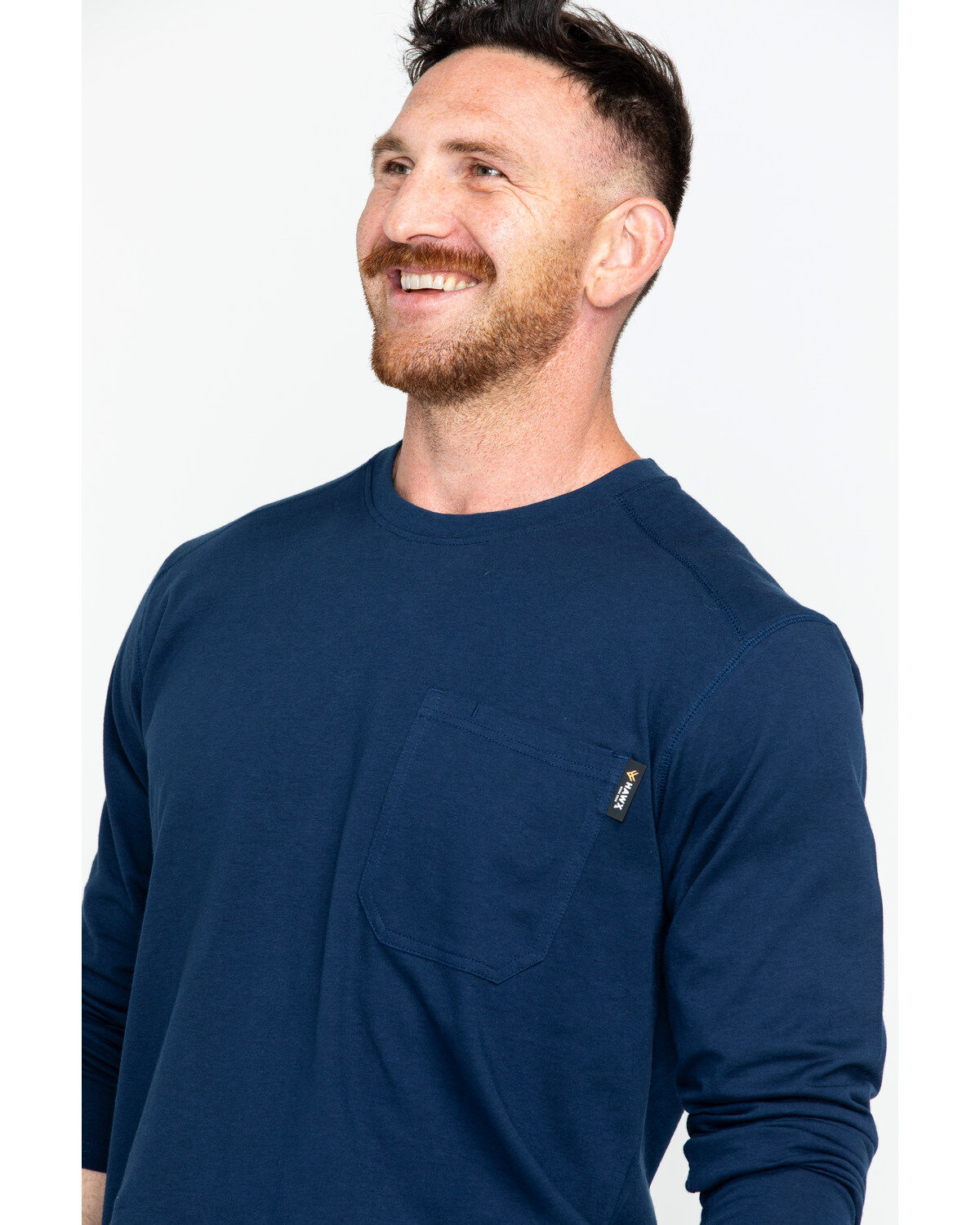 Image #4 - Hawx Men's Solid Pocket Crew Long Sleeve Work T-Shirt, , hi-res