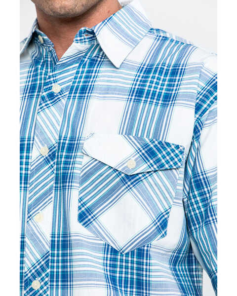 Image #4 - Resistol Men's Biscayne Large Plaid Short Sleeve Western Shirt , White, hi-res