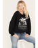 Wrangler Retro Women's Long Live Cowboys Abstract Long Sleeve Graphic Tee, Black, hi-res