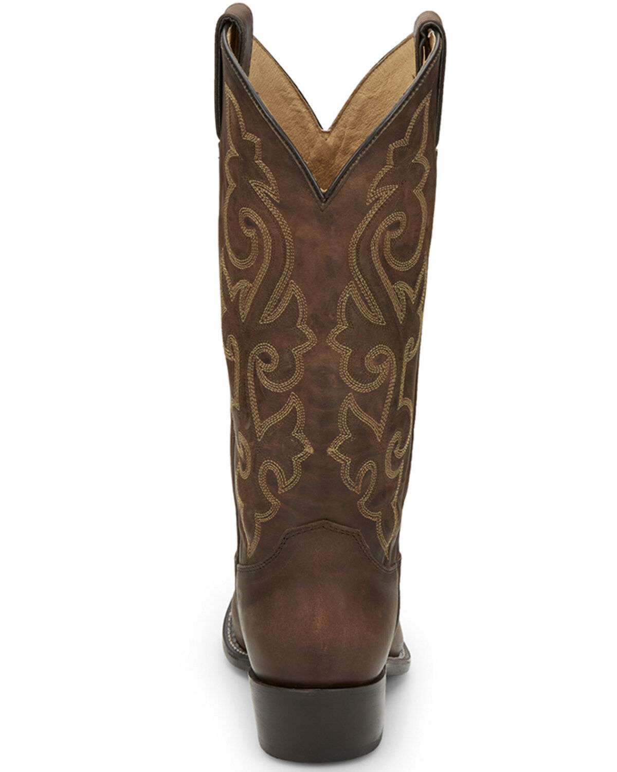 Image #5 - Justin Men's Leather Western Boots - Round Toe, Brown, hi-res
