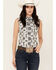 Image #1 - Cowgirl Hardware Women's Southwestern Print Sleeveless Snap Western Shirt, White, hi-res