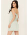 Image #4 - Originality Women's Tie Back Mini Dress, Sage, hi-res
