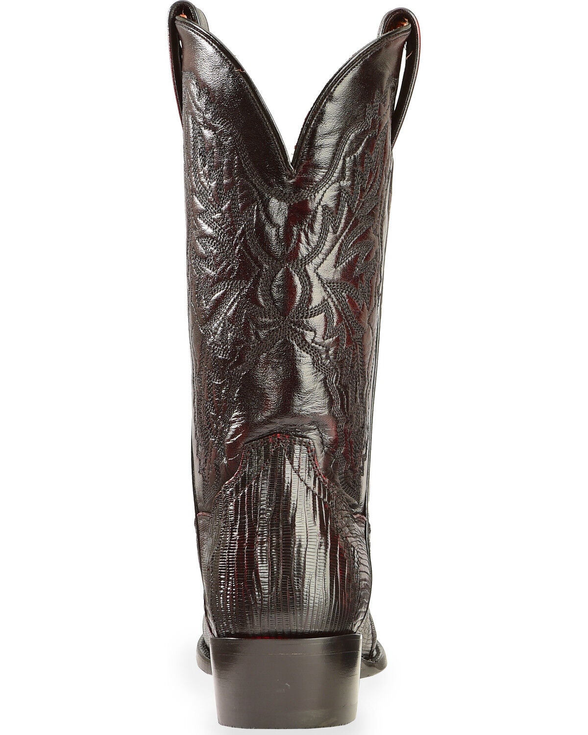 dan post black cherry lizard boots