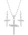 Montana Silversmiths Women's Sparkling Nail Cross Jewelry Set, Silver, hi-res