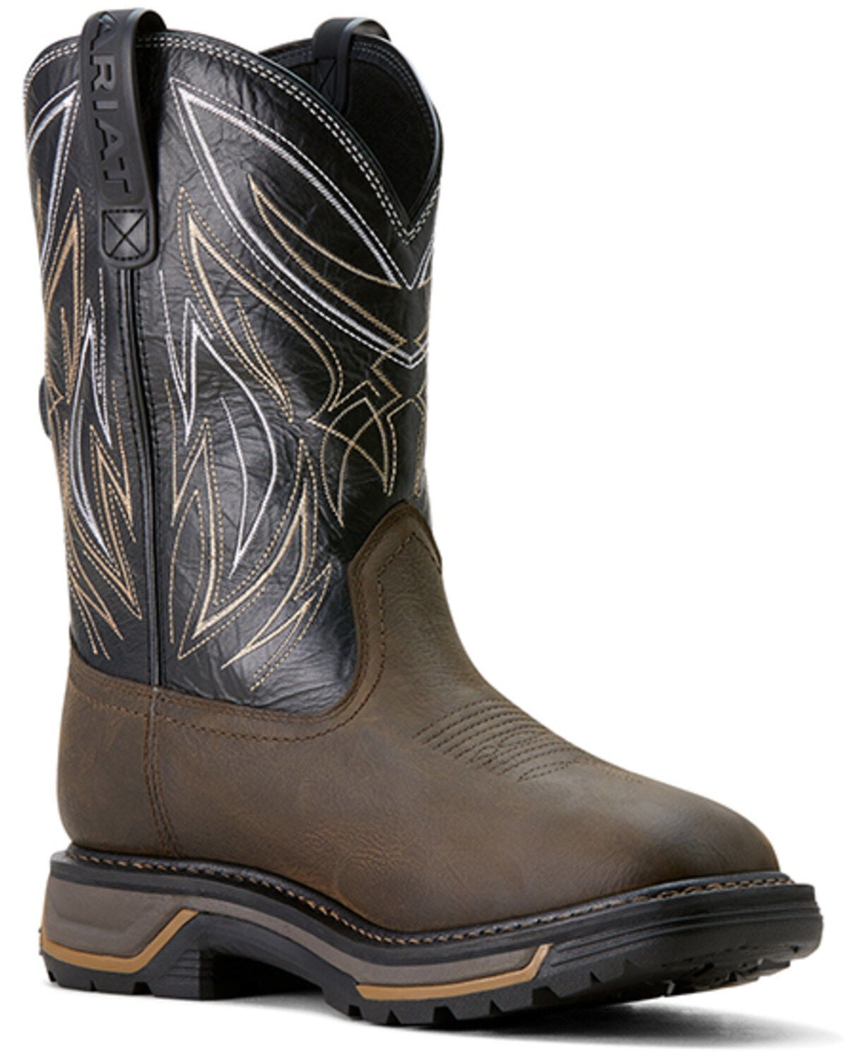 Ariat Men's Big Rig BOA Waterproof Work Boots - Soft Toe, Brown, hi-res