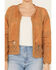 Image #3 - Miss Me Women's Crochet Faux Suede Jacket, Rust Copper, hi-res