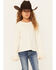 Hayden LA Girls' Fur Trimmed Sweater , Ivory, hi-res