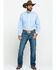 Image #6 - Ariat Men's Wrinkle Free Solid Long Sleeve Button Down Western Shirt , Light Blue, hi-res