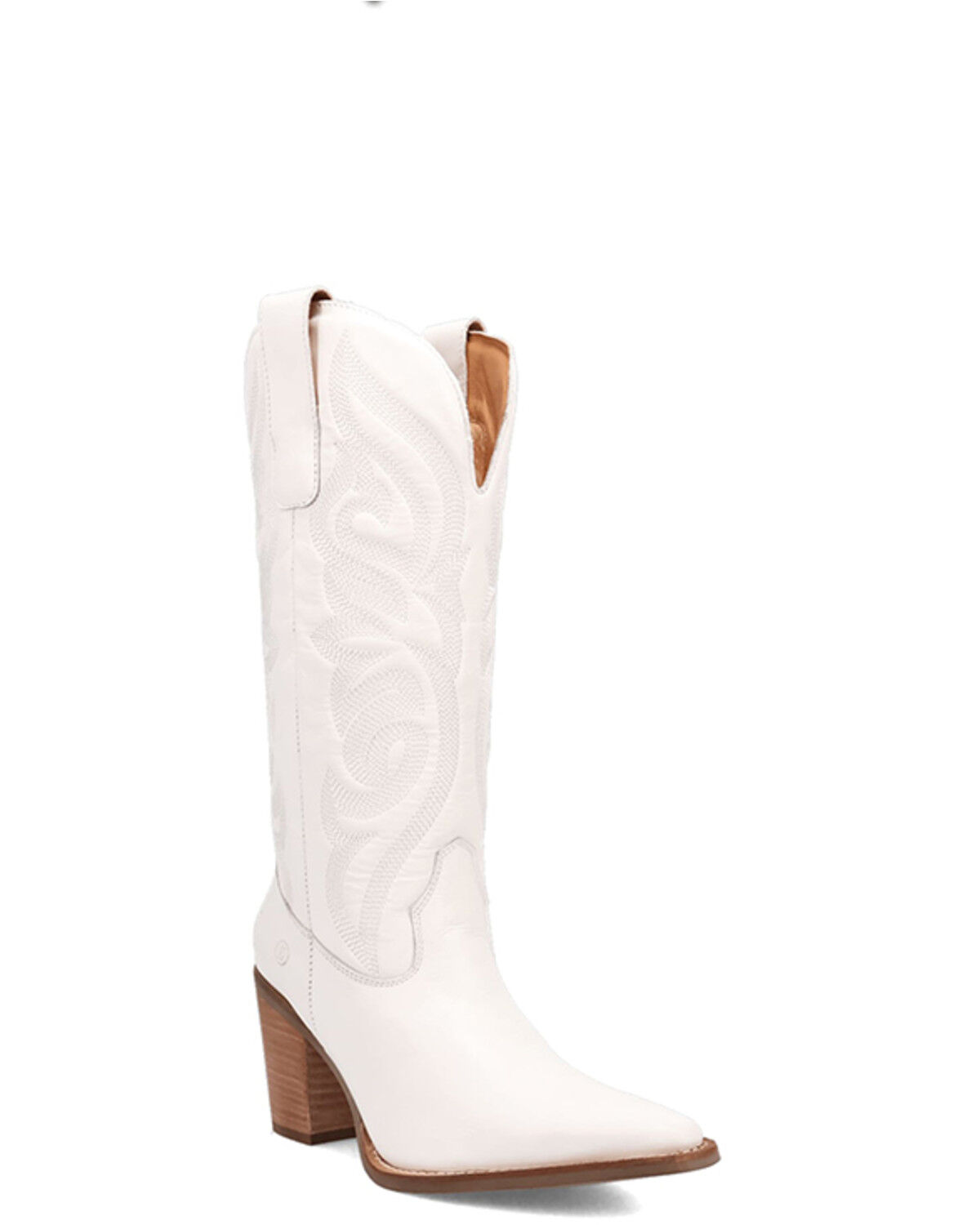 Image #1 - Dingo Women's Hensley Tall Western Boots - Round Toe, White, hi-res