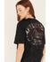 Image #4 - Affliction Women's Last Ride Cropped Fringe Graphic Tee, Black, hi-res