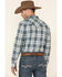 Image #5 - Cody James Men's Static Large Plaid Long Sleeve Western Shirt, Cream/blue, hi-res