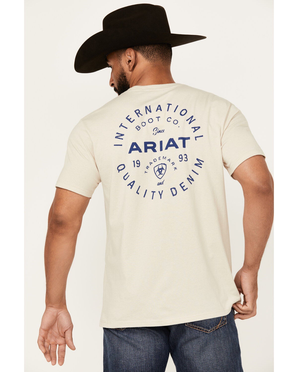 Image #4 - Ariat Men's Stamped Seal Short Sleeve Western Shirt, , hi-res