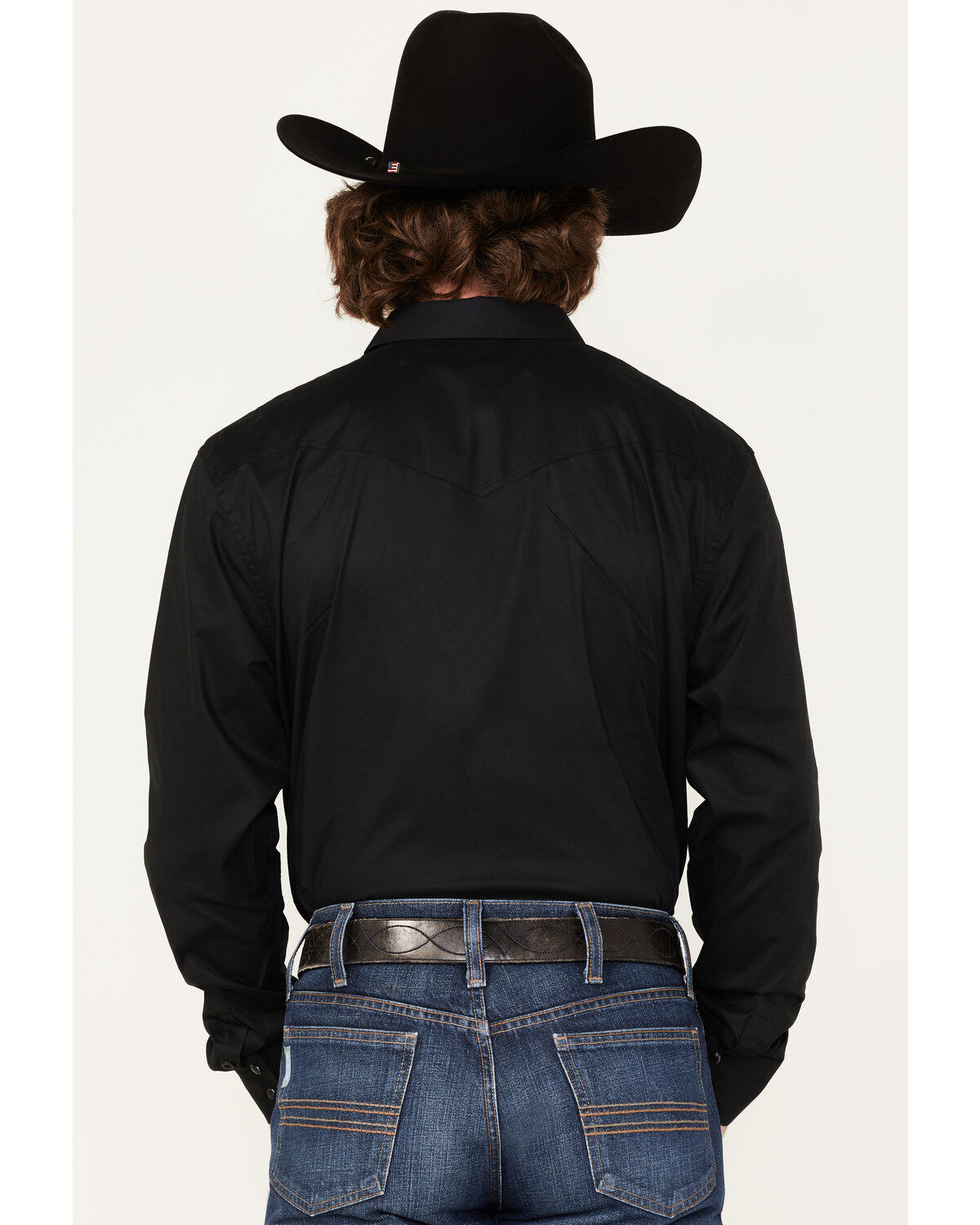 Image #4 - Kimes Ranch Men's Blackout Solid Long Sleeve Snap Western Shirt, Black, hi-res