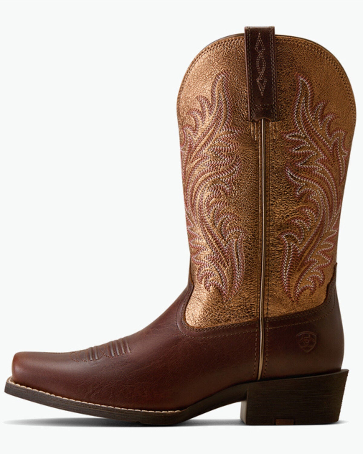 Image #2 - Ariat Women's Round Up Performance Western Boots - Square Toe, Brown, hi-res