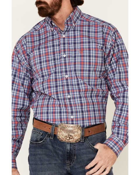 Image #3 - Ariat Men's Brandon Small Plaid Long Sleeve Western Shirt , , hi-res