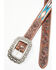Idyllwind Women's Genuine Leather Windriver Seed Bead Belt, Brown, hi-res