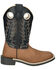 Image #2 - Smoky Mountain Boys' El Paso Western Boots - Broad Square Toe, Black/brown, hi-res