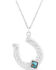 Image #1 - Montana Silversmiths Women's Silver Rodeo Royalty Horseshoe Necklace, Silver, hi-res