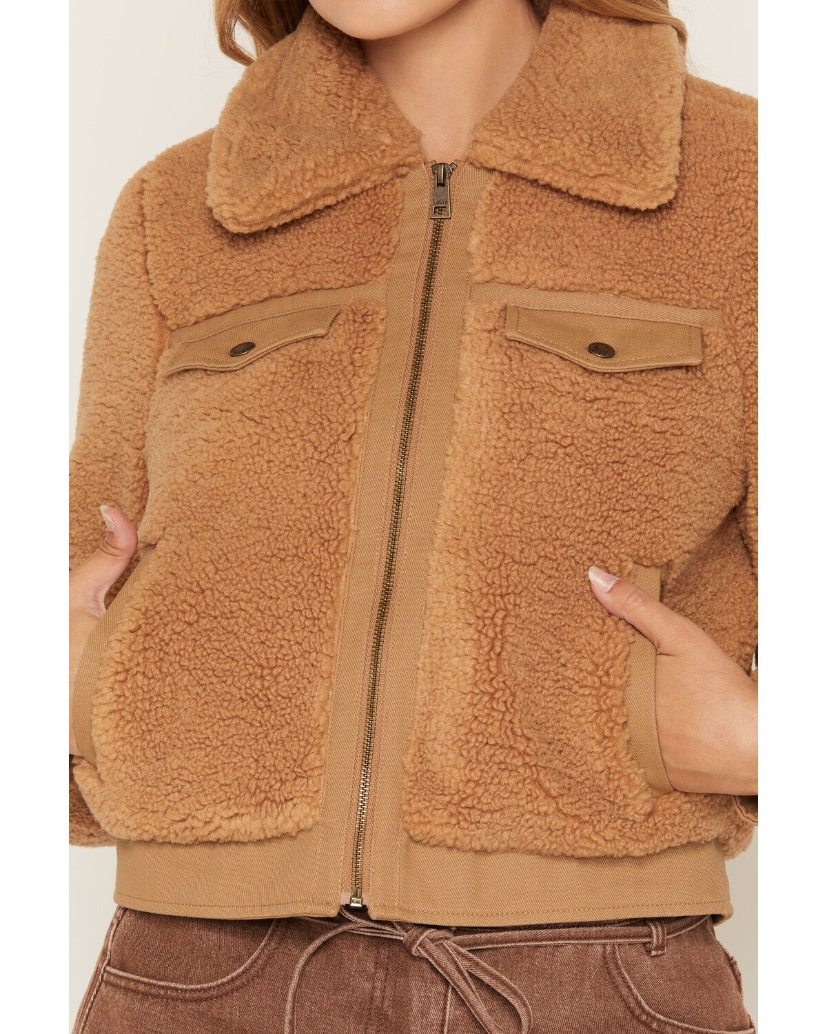 Image #3 - Levi's Women's Sherpa Jacket, Chestnut, hi-res
