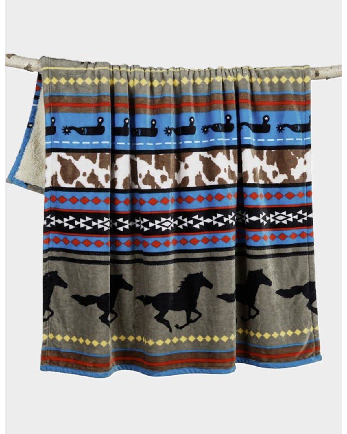 Carstens Home Free Spirit Plush Sherpa Throw Blanket, Multi, hi-res