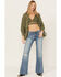 Image #1 - Shyanne Women's Floral Lace Bralette, Olive, hi-res
