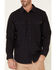 Image #3 - Hawx Men's Navy Newport Herringbone Stretch Check Long Sleeve Work Shirt , , hi-res
