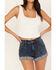 Shyanne Women's Corset Tank, White, hi-res