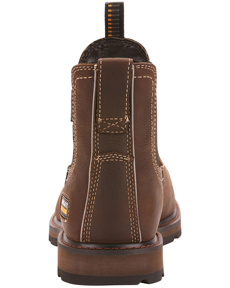 ariat men's groundbreaker chelsea waterproof steel toe work boot