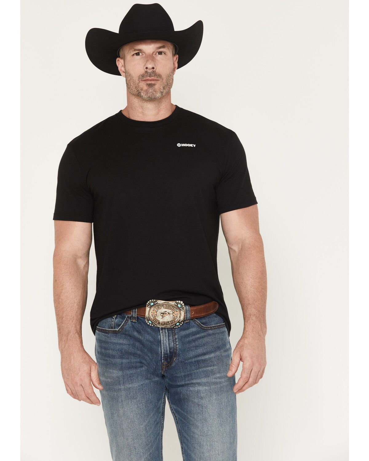 Image #2 - Hooey Men's Western OG Short Sleeve Graphic T-Shirt, Black, hi-res