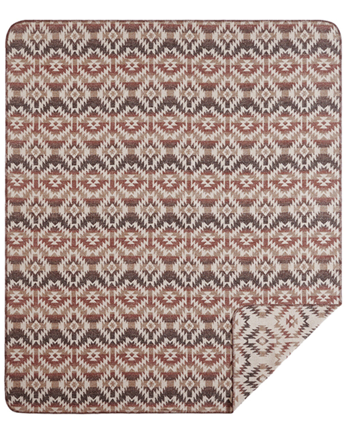 Image #1 - HiEnd Accents Mesa Wool Blend Throw Blanket, Brown, hi-res