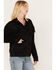 Image #2 - Cruel Girl Women's Faux Suede Fringe Shacket, Black, hi-res