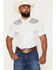 Image #1 - Burlebo Men's Camo Color Block Short Sleeve Snap Performance Western Shirt, Grey, hi-res