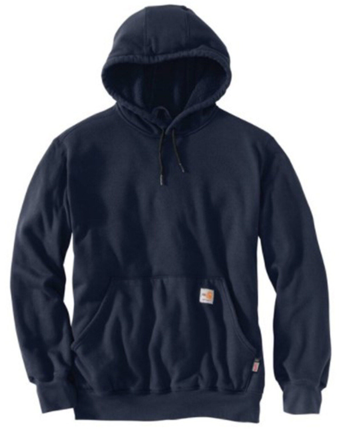 Carhartt Men's FR Force Original Fit Midweight Hooded Work Sweatshirt - Tall, Navy, hi-res
