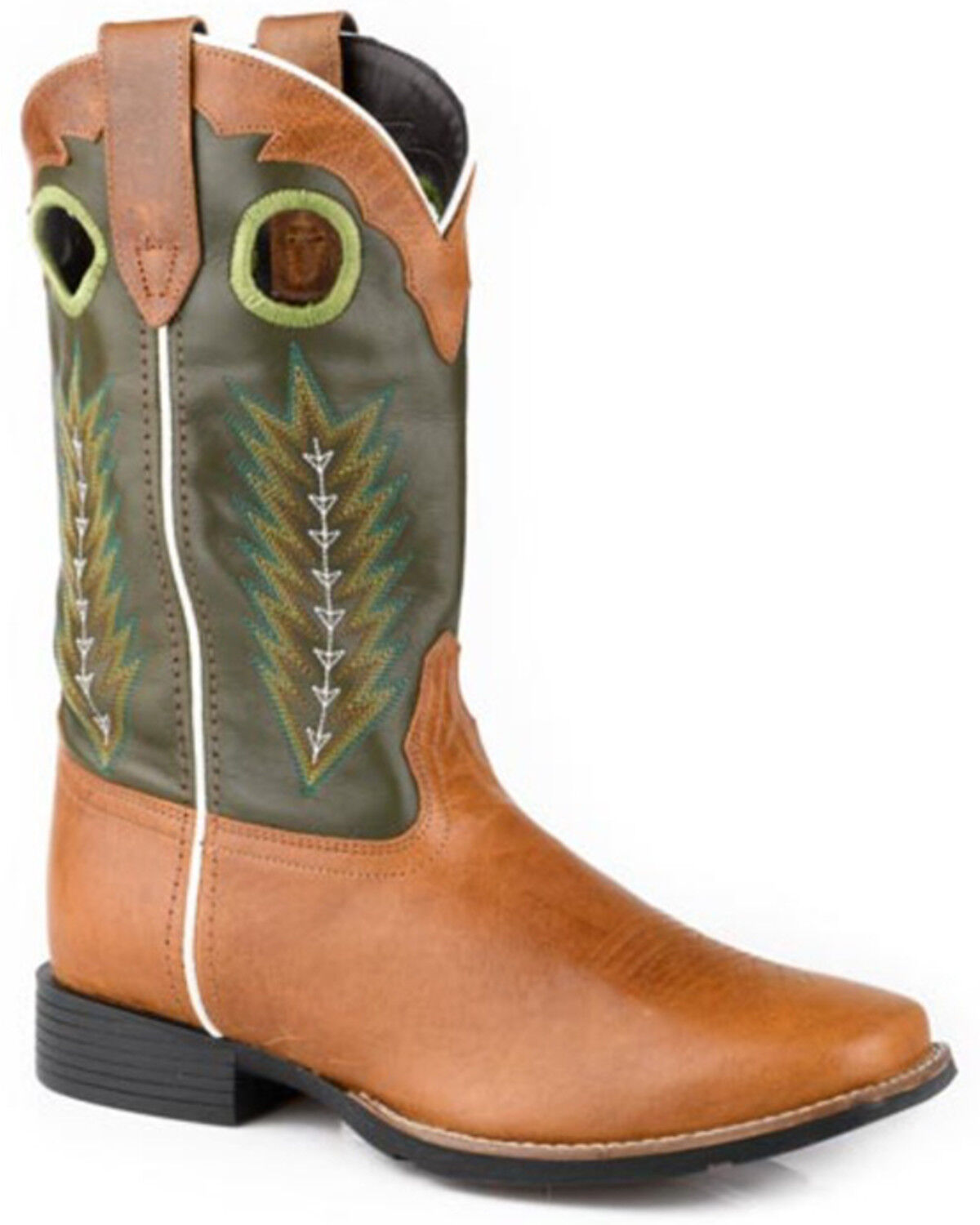 Image #1 - Roper Men's James Performance Western Boots - Square Toe, Tan, hi-res