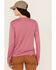 Image #4 - Carhartt Women's Force® Sun Defender Lightweight Long Sleeve Graphic Work T-Shirt, Dark Pink, hi-res