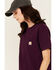 Image #2 - Carhartt Women's Loose Fit Heavyweight Short Sleeve Pocket Tee, Purple, hi-res