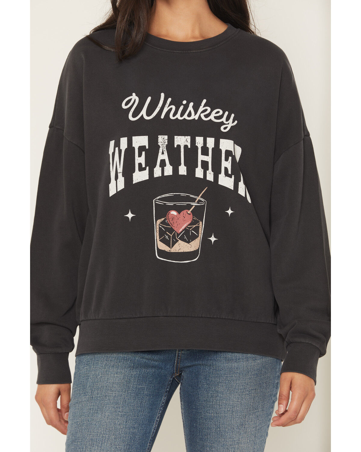 Image #3 - White Crow Women's Whiskey Weather Graphic Crewneck, Black, hi-res