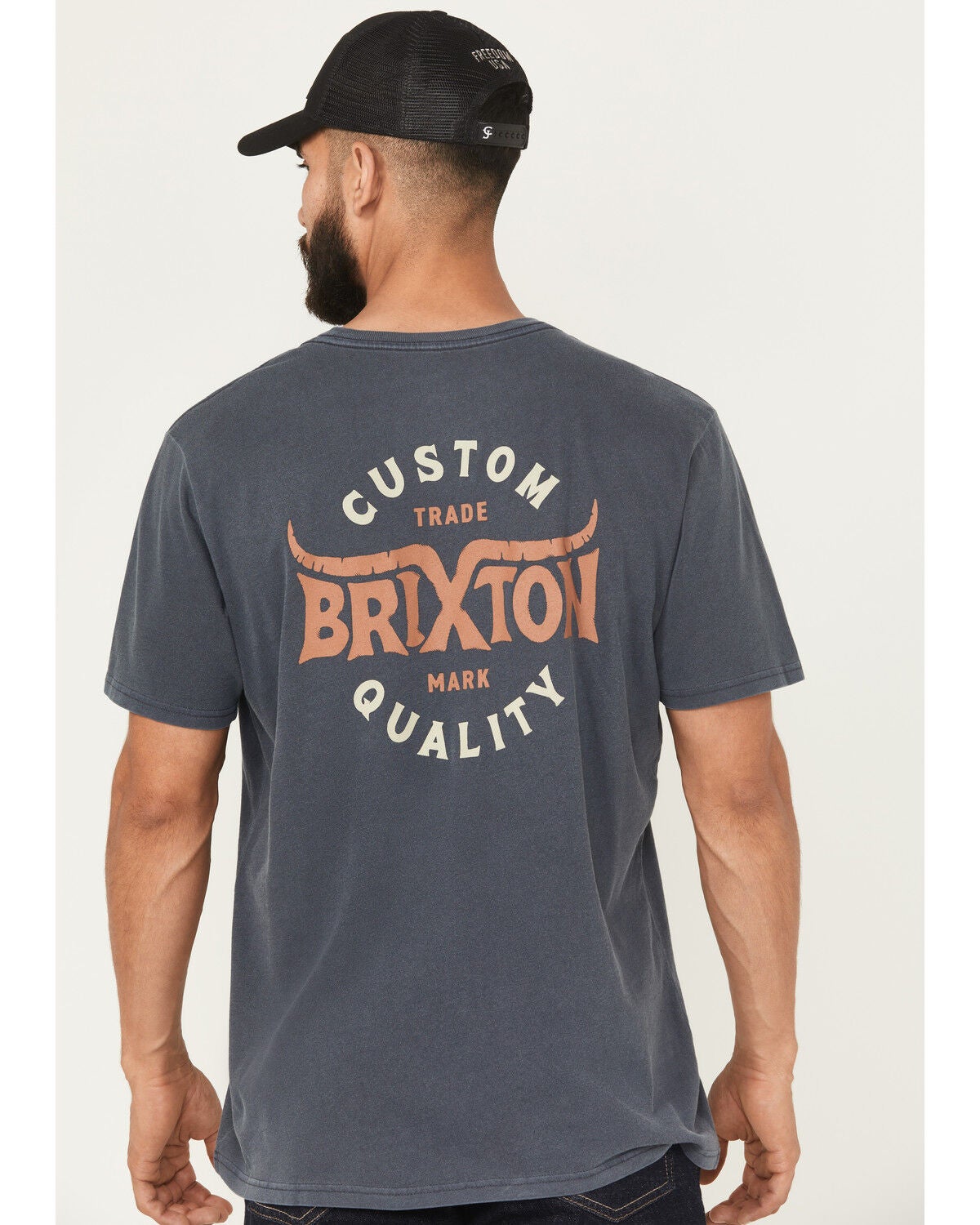 Brixton Men's Gibson Short Sleeve Graphic T-Shirt, Dark Blue, hi-res