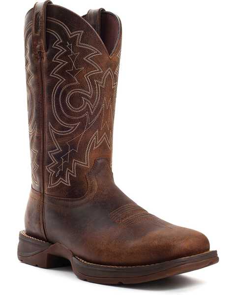 Durango Men's Steel Toe Rebel Western Boots, Brown, hi-res