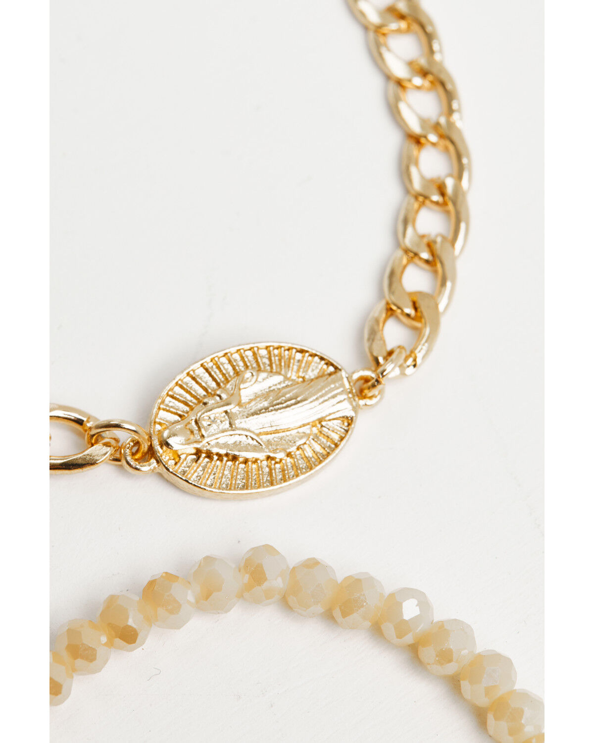 Image #4 - Shyanne Women's Heart & Cross Charm Bracelet Set - 4 Piece, Gold, hi-res