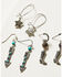 Image #2 - Shyanne Women's 3-Piece Silver Arrow Boot & Star Earrings Set, Silver, hi-res