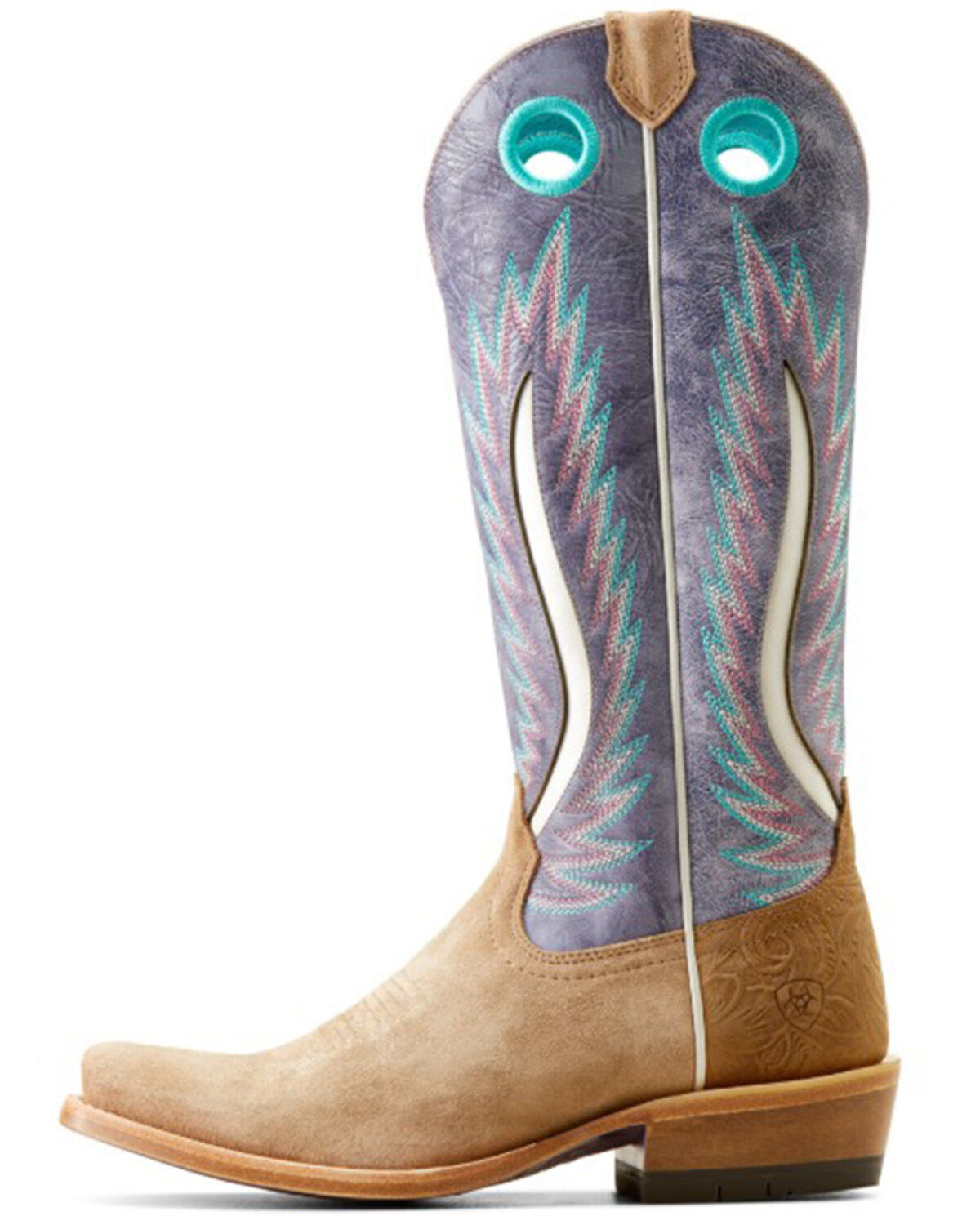 Image #2 - Ariat Women's Futurity Fort Worth Roughout Western Boots - Square Toe, Brown, hi-res