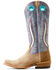 Image #2 - Ariat Women's Futurity Fort Worth Roughout Western Boots - Square Toe, Brown, hi-res