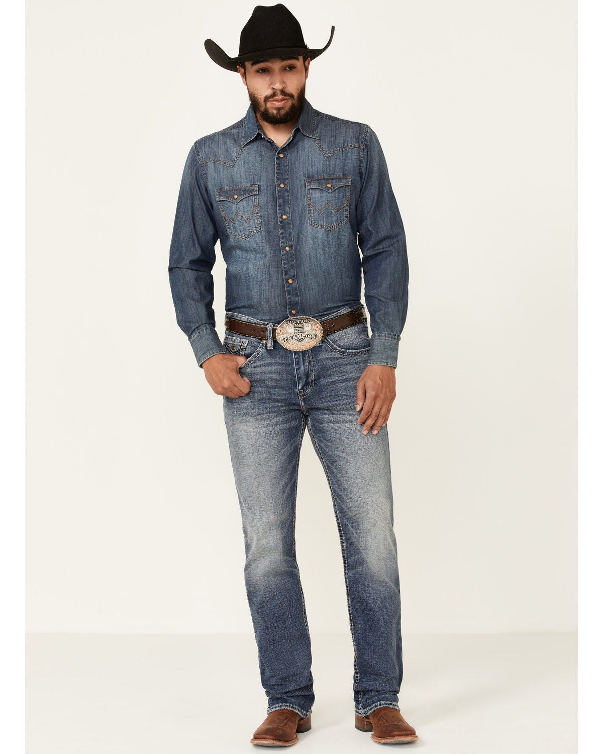 Cody James Core Men's Buster Wash Jackson Slim Straight Stretch Denim Jeans, Blue, hi-res