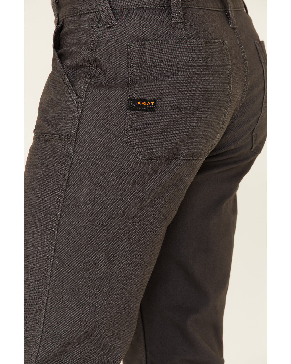 Image #4 - Ariat Men's Rebar M7 Durastretch Made Tough Double Front Straight Leg Work Pants, Grey, hi-res