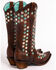 Image #6 - Corral Women's Brown Studded Embroidered Western Boots - Snip Toe, , hi-res